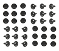 1968-81 ROOFRAIL WEATHERSTRIP CHANNEL SCREW SET, CORRECT