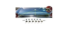 63 GALAXIE TRUNK MOLDING KIT, 3 PIECES WITH HARDWARE 