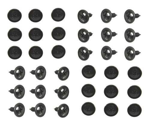 1968-81 ROOFRAIL WEATHERSTRIP CHANNEL SCREW SET, CORRECT
