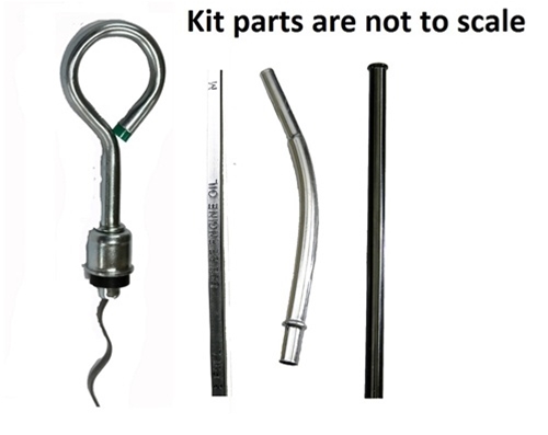 1969-75 ENGINE OIL DIPSTICK KIT, SMALL BLOCK CHEVROLET, 2ND DESIGN 