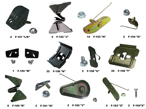 1963 FORD GALAXIE BODY SIDE MOLDING CLIP KIT